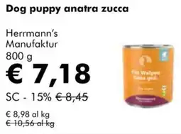 NaturaSì Dog puppy anatra zucca Herrmann's Manufaktur offerta