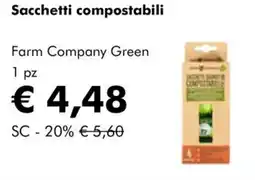 NaturaSì Sacchetti compostabili Farm Company Green offerta