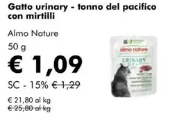 NaturaSì Gatto urinary - tonno del pacifico con mirtilli Almo Nature offerta