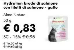 NaturaSì Hydration brodo di salmone con filetti di salmone - gatto Almo Nature offerta