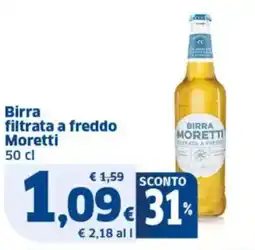 Sigma Birra filtrata a freddo Moretti offerta