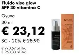NaturaSì Fluido viso glow SPF 30 vitamina C Oyuna offerta