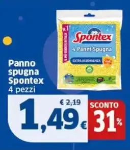 Sigma Panno spugna Spontex 4 pezzi offerta