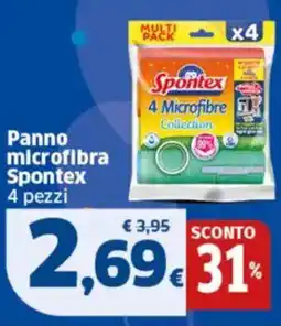Sigma Panno microfibra Spontex 4 pezzi offerta