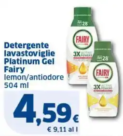 Sigma Detergente lavastoviglie Platinum Gel Fairy offerta