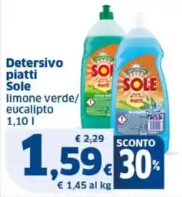 Sigma Detersivo piatti Sole offerta