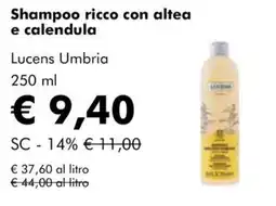NaturaSì Shampoo ricco con altea e calendula Lucens Umbria offerta