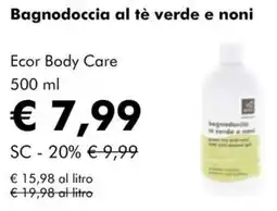 NaturaSì Bagnodoccia al tè verde e noni Ecor Body Care offerta