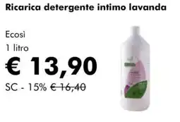 NaturaSì Ricarica detergente intimo lavanda Ecosì offerta
