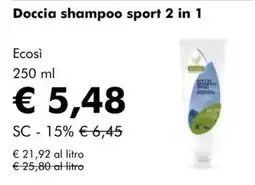 NaturaSì Doccia shampoo sport 2 in 1 Ecosì offerta