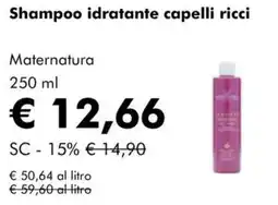 NaturaSì Shampoo idratante capelli ricci Maternatura offerta