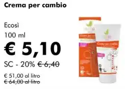NaturaSì Crema per cambio Ecosì offerta