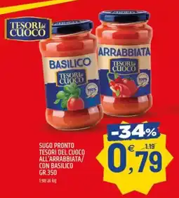 Ard Discount Sugo pronto tesori del cuoco all'arrabbiata/ con basilico offerta
