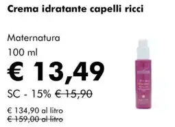 NaturaSì Crema idratante capelli ricci Maternatura offerta