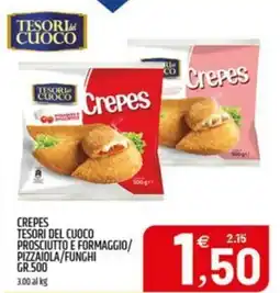 Ard Discount Crepes tesori del cuoco prosciutto e formaggio/ pizzaiola/funghi offerta