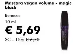 NaturaSì Mascara vegan volume - magic black Benecos offerta