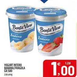 Ard Discount Bontà viva yogurt intero banana/fragola offerta