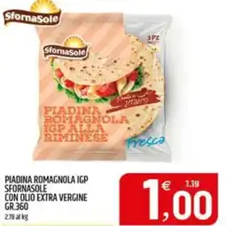 Ard Discount Piadina romagnola igp sfornasole con olio extra vergine offerta