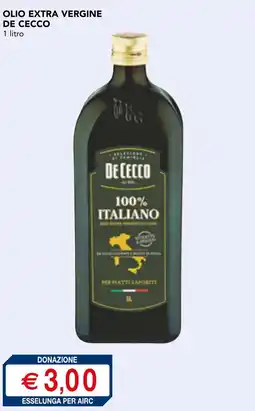 Esselunga Olio extra vergine DE CECCO offerta