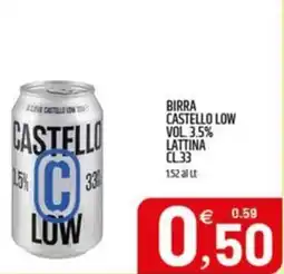 Ard Discount Birra castello low vol 3.5% lattina offerta