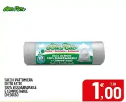 Ard Discount Sacchi pattumiera detto fatto 100% biodegradabile e compostabile cm.50x60 offerta