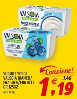 Ard Discount Yogurt yosoi valsoia bianco/ fragola/mirtilli offerta