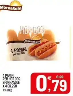 Ard Discount 4 panini per hot dog SFORNASOLE X4 offerta