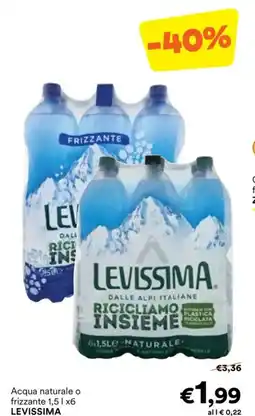 Unes Acqua naturale o frizzante LEVISSIMA offerta