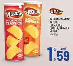 Ard Discount Patatine wesnak in tubo classiche cipolla/paprika offerta