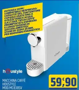Ard Discount houstyle MACCHINA CAFFÈ HOUSTYLE MOD.MC838SV offerta