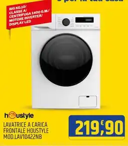 Ard Discount LAVATRICE A CARICA FRONTALE HOUSTYLE MOD.LAV10422NB offerta