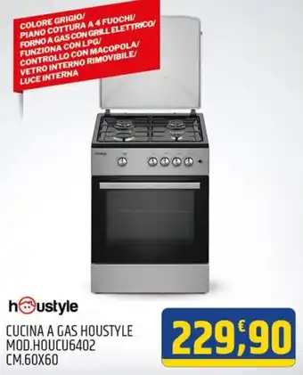 CUCINA A GAS HOUSTYLE MOD.HOUCU6402
