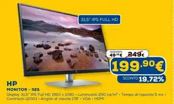 Euronics 32s 80 cm (31.5") 1920 x 1080 pixel full hd led nero offerta
