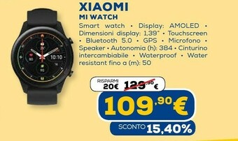 Euronics Mi watch 3,53 cm (1.39") amoled gps (satellitare) offerta