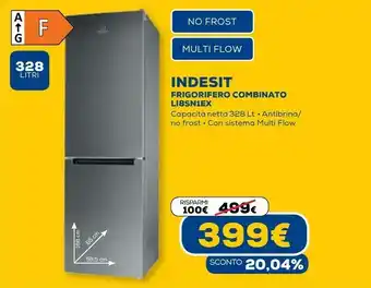 Euronics Li8 sn1e x frigorifero no frost libera installazione 328 l f acciaio inossidabile offerta
