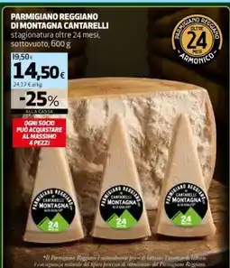 Coop PARMIGIANO REGGIANO DI MONTAGNA CANTARELLI offerta