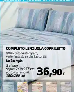 Coop COMPLETO LENZUOLA COPRILETTO offerta