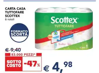 Esselunga CARTA CASA TUTTOFARE SCOTTEX offerta