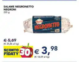 Esselunga Salame Negronetto Negroni offerta