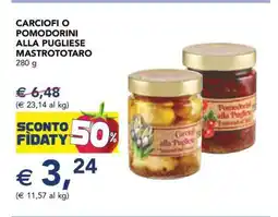 Esselunga Carciofi o Pomodorini alla Pugliese Mastrototaro offerta