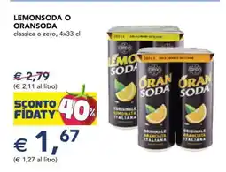 Esselunga LEMONSODA O ORANSODA offerta