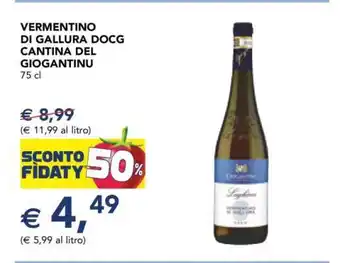 Esselunga Vermentino di Gallura DOCG Cantina del Giogantinu offerta