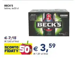 Esselunga BECK'S offerta
