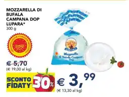 Esselunga MOZZARELLA DI BUFALA CAMPANA DOP LUPARA offerta