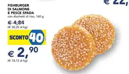 Esselunga Fishburger di salmone e pesce spada offerta