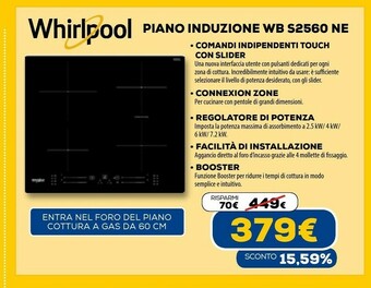 Euronics Wb s2560 ne nero da incasso 59 cm piano cottura a induzione 4 fornello(i) offerta