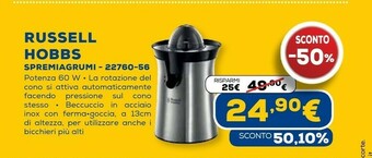 Euronics Russell hobbs spremiagrumi 22760-56 offerta