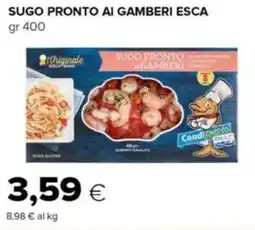 Oasi Sugo pronto ai gamberi ESCA offerta