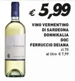 Coal Vino vermentino di sardegna donnikalia doc FERRUCCIO DEIANA offerta