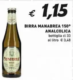 Coal Menabrea birra manabrea 150° analcolica offerta